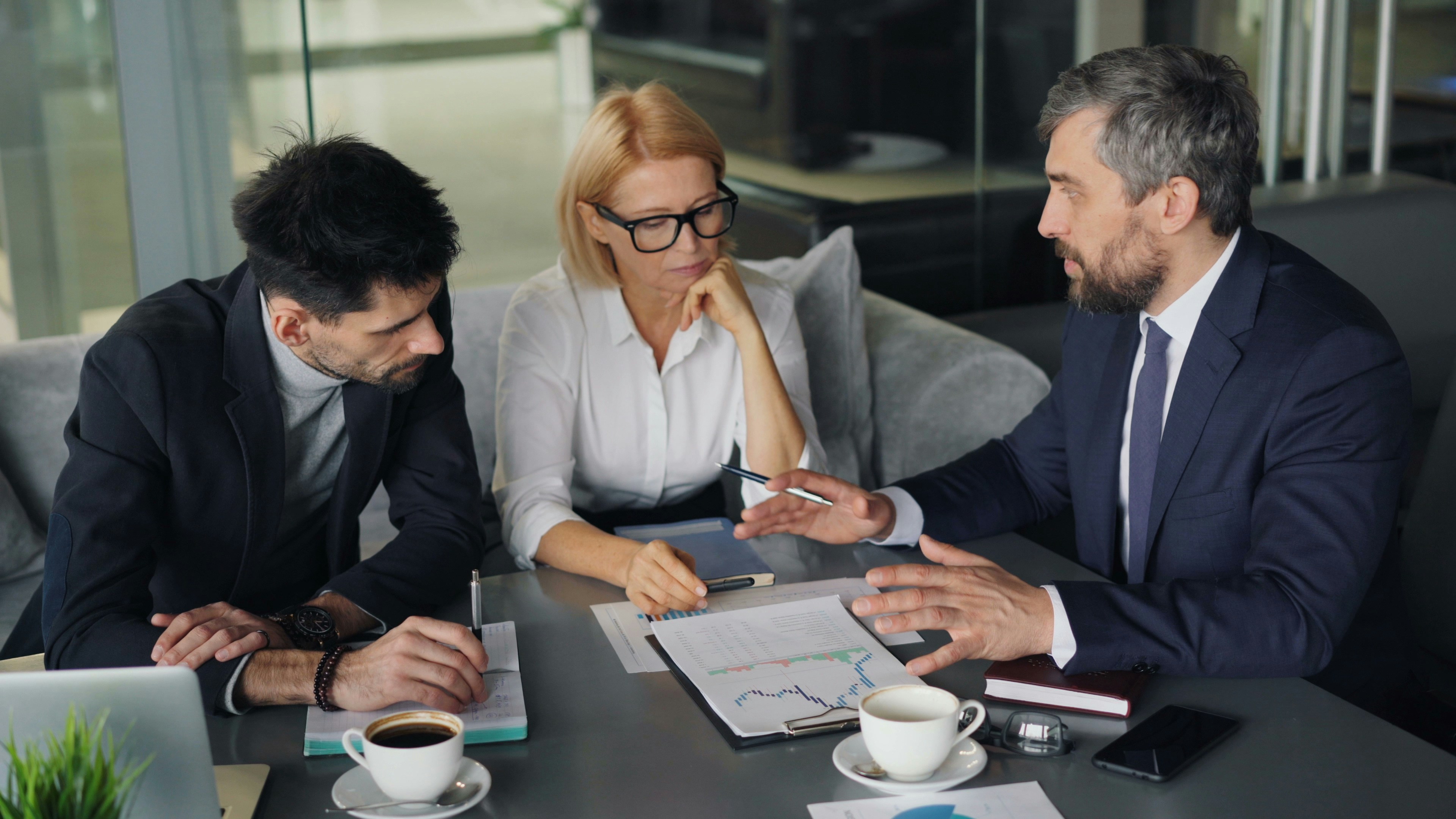 Florida couple reviewing estate planning documents with their attorney